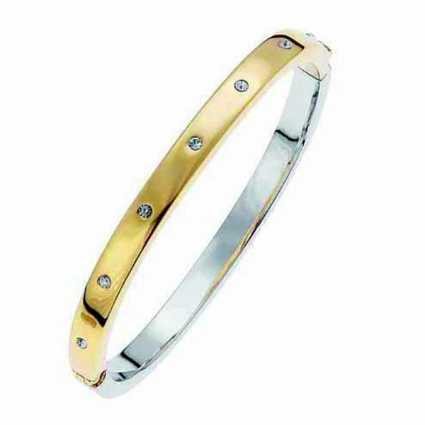 Pulsera Choice dorado/rodio cristal