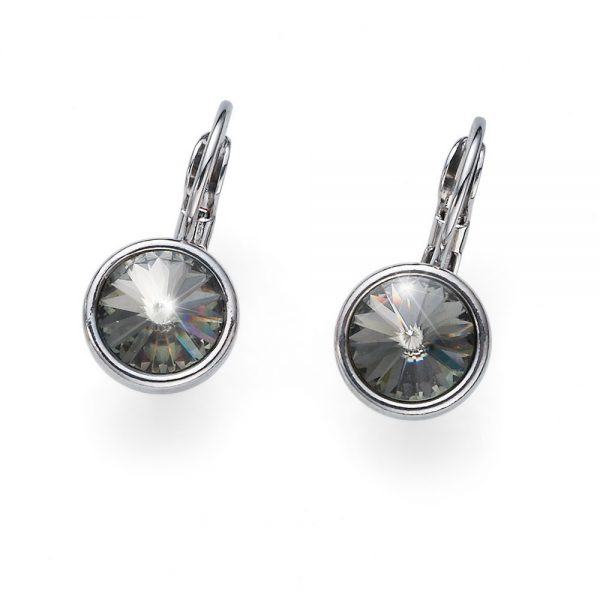 Pendientes Young rodio black diamond