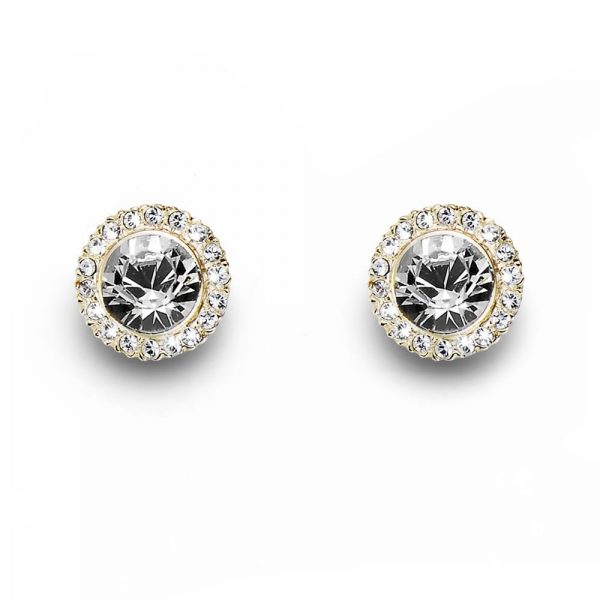 Pendientes More basic dorado cristal
