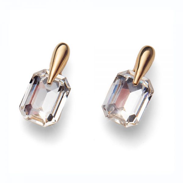 Pendientes Club dorado cristal