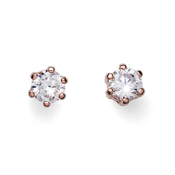 Pendientes Brilli small rosado cristal