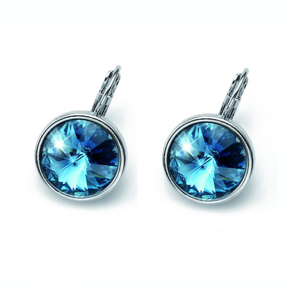 Pendientes Fun rodio denim blu