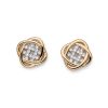 Pendientes Polar dorado/rodio cristal - Imagen 2
