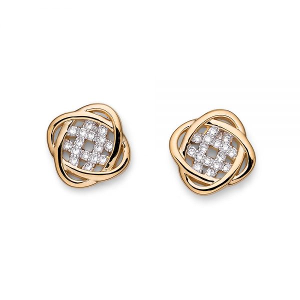 Pendientes Polar dorado/rodio cristal