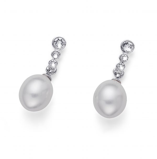 Pendientes Poet rodio cristal