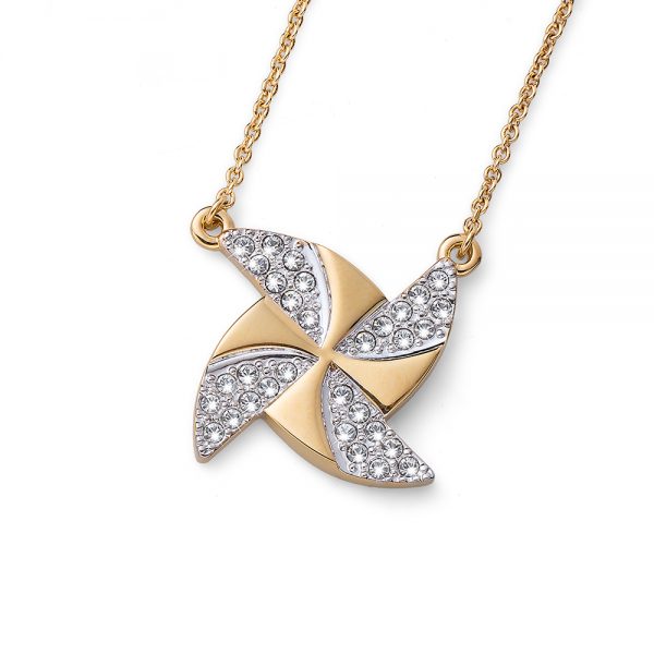 Colgante Turb dorado cristal