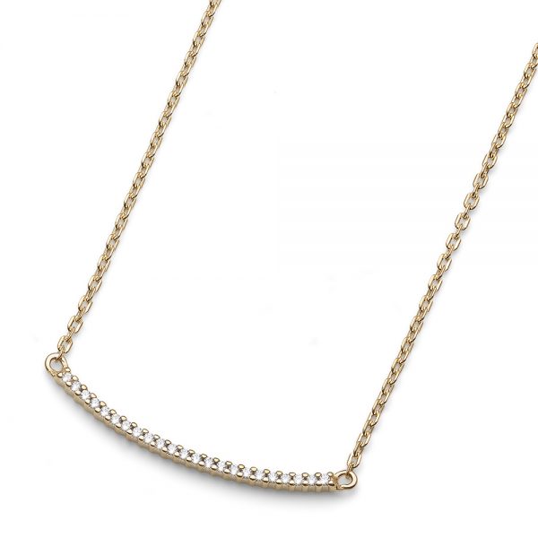 Pendant Step fine 925AG CZ WHI